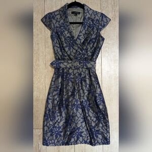 Women's Aidan Mattox Navy Belted Dress size 0